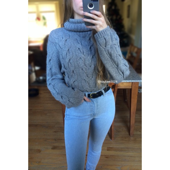 Vintage Sweaters - 🍂 90’s Vintage Detailed Chunky Knit Turtleneck 🍂